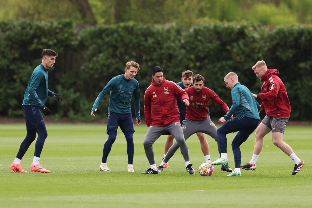Arsenal Training Session And Press Conference - UEFA Champions League 2023/24