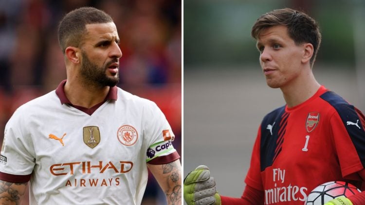 Split image of Wojciech Szczensy and Kyle Walker.