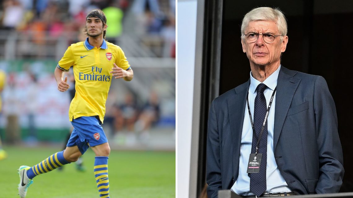 Split image of Arsene Wenger and Sebastian Perez.
