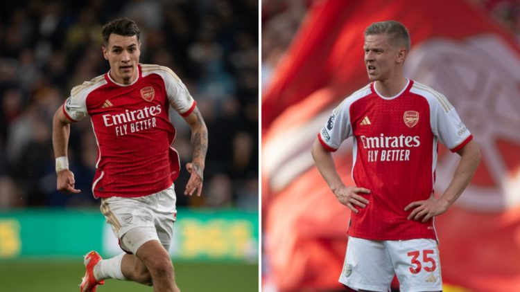 Split image of Jakub Kiwior and Oleksander Zinchenko