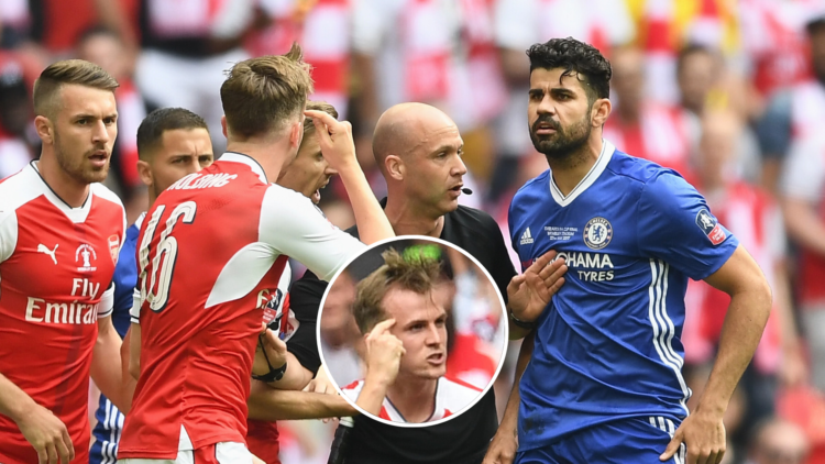 Rob Holding and Diego Costa