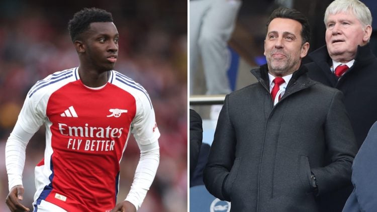 Split image of Eddie Nketiah and Edu Gaspar.