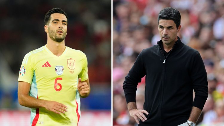 Split image of Mikel Merino and Mikel Arteta.