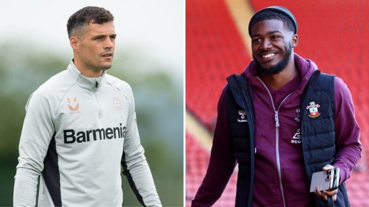 Split image of Granit Xhaka and Ainsley Maitland-Niles.