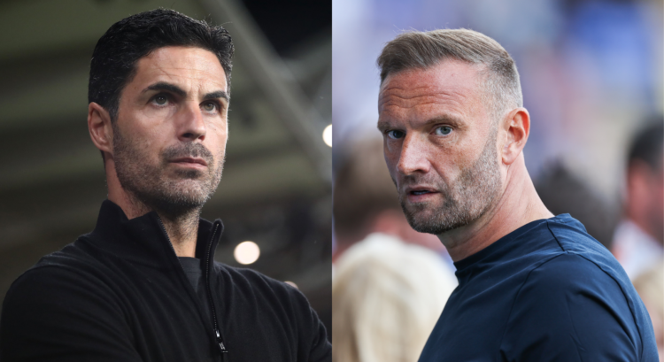 A picture featuring Arsenal boss Mikel Arteta and Bolton manager Ian Evatt.