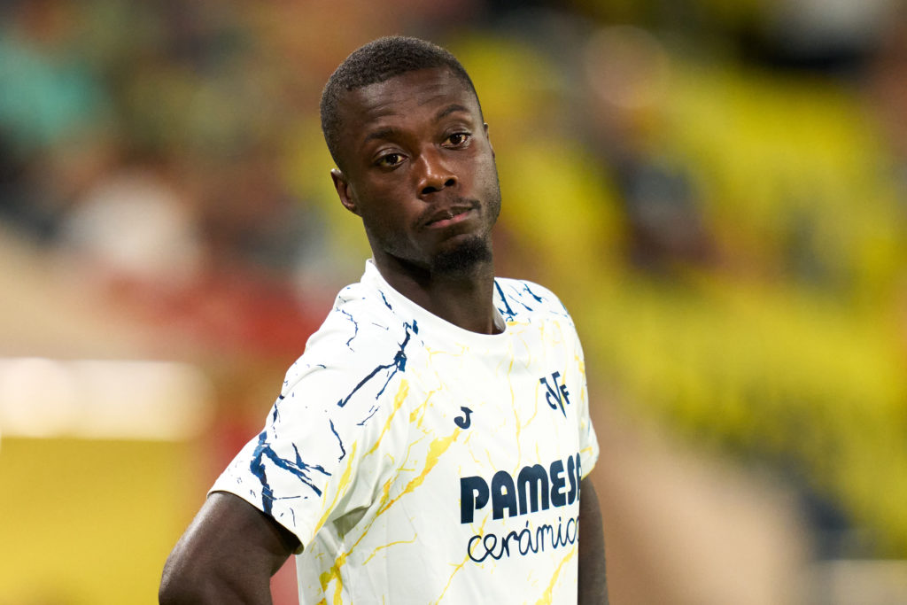 Nicolas Pepe looking on during a Villarreal game