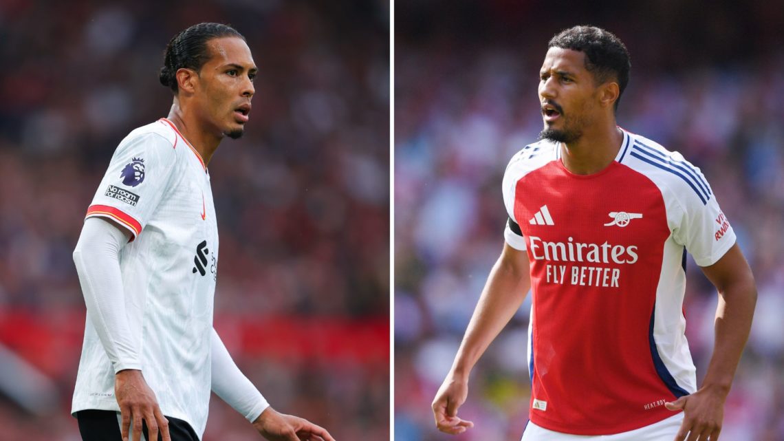 Split image of Virgil van Dijk and William Saliba.