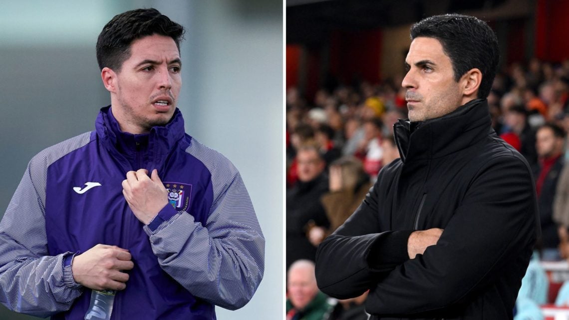 Split image of Samir Nasri and Mikel Arteta.