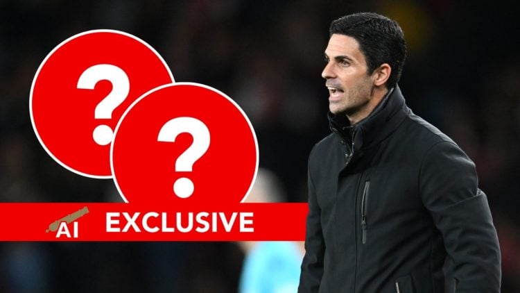 Mikel Arteta, Manager of Arsenal, reacts during the UEFA Champions League 2024/25 League Phase MD2 match between Arsenal FC and Paris Saint-Germain...