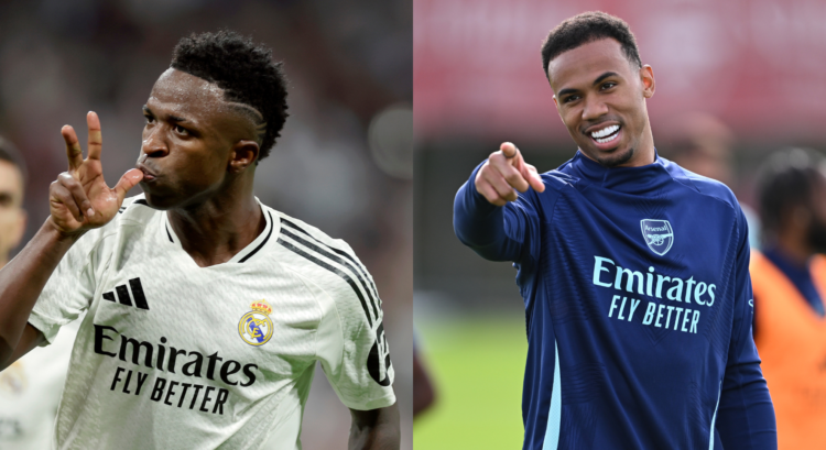 An image featuring Vinicius Jr and Gabriel Magalhaes.