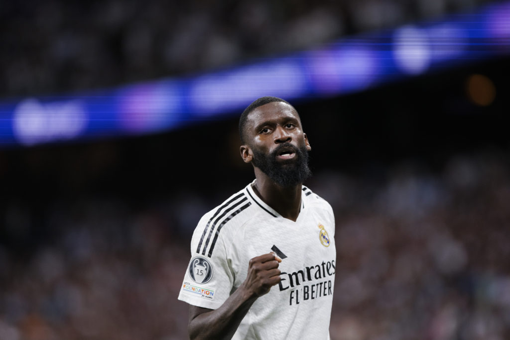 Antonio Rudiger of Real Madrid celebrates a goal during