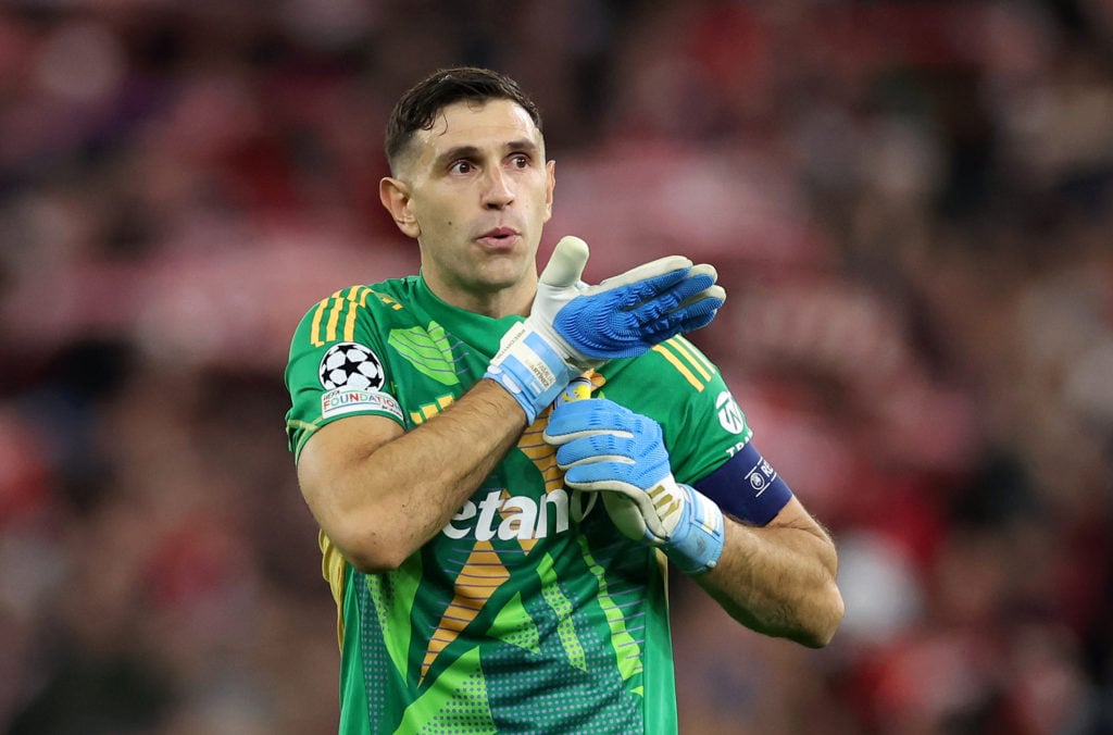 Emiliano Martinez in action for Aston Villa
