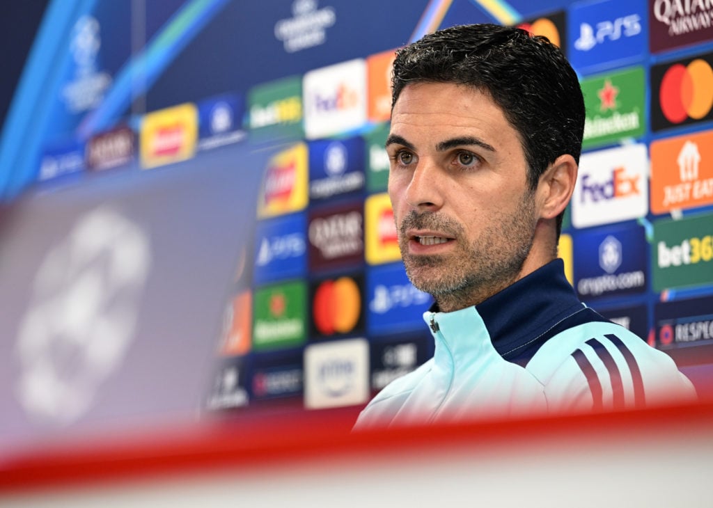 Arsenal FC Training Session And Press Conference - UEFA Champions League 2024/25 League Phase MD3