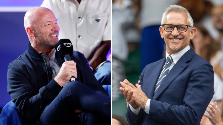 Split image of Alan Shearer and Gary Lineker.