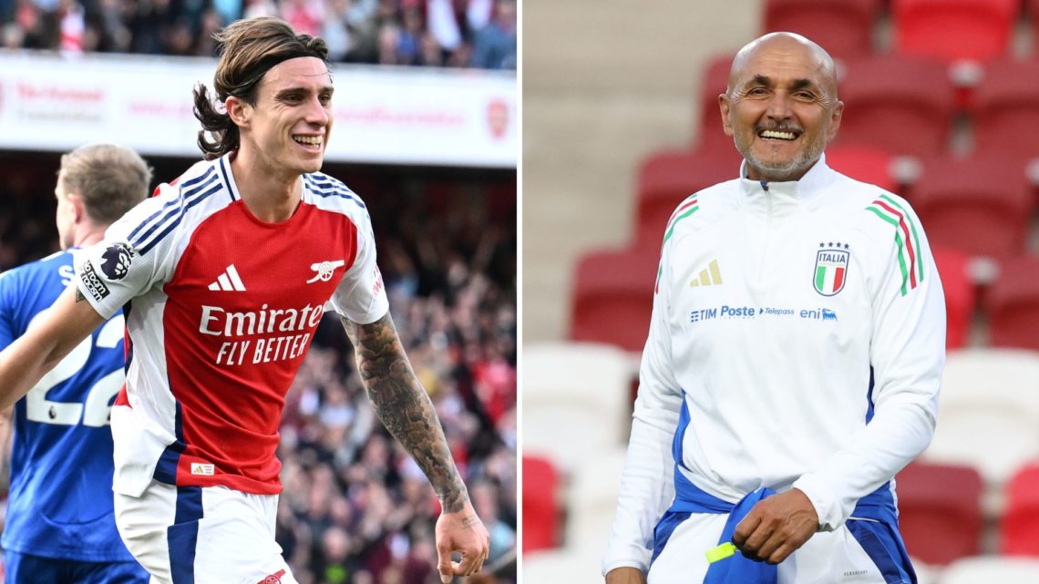 Split image of Riccardo Calafiori and Luciano Spalletti.
