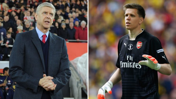 Split image of Arsene Wenger and Wojciech Szczensy.