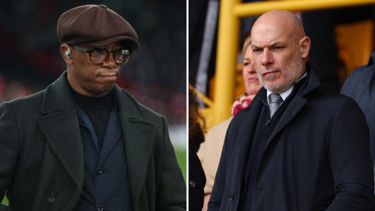 Split image of Ian Wright and Howard Webb.