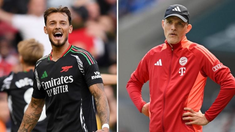 Split image of Thomas Tuchel and Ben White.