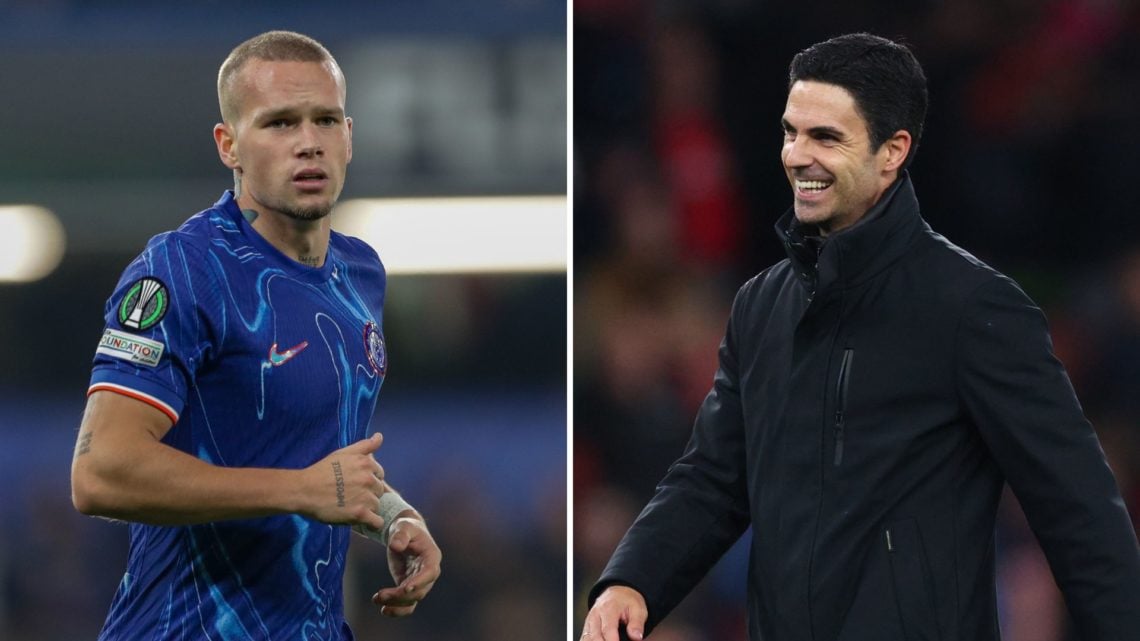 Split image of Mykhaylo Mudryk and Mikel Arteta.