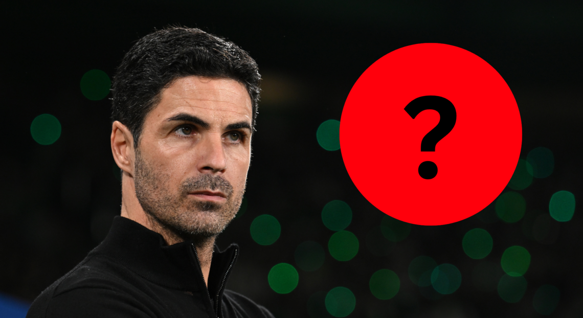 Mikel Arteta looks on in Arsenal's clash with Sporting CP.