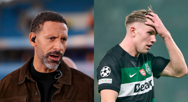 An image featuring Rio Ferdinand and Viktor Gyokeres.