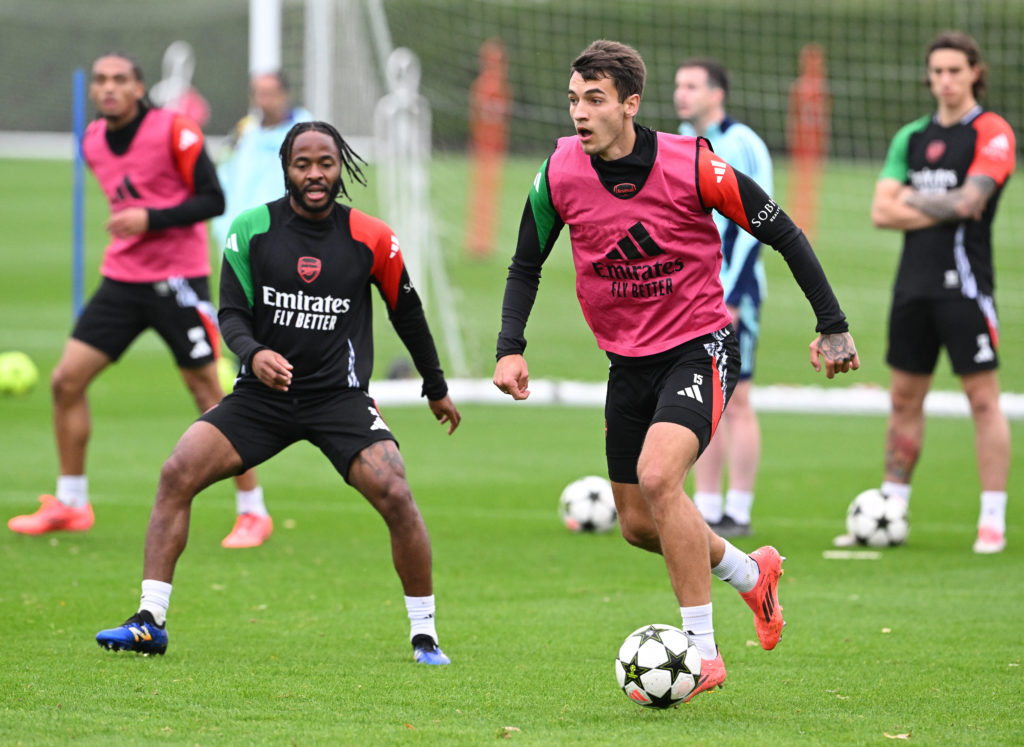 Arsenal FC Training Session And Press Conference - UEFA Champions League 2024/25 League Phase MD3