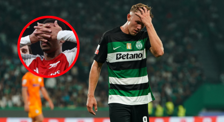 An image featuring Viktor Gyokeres and Gabriel Martinelli.