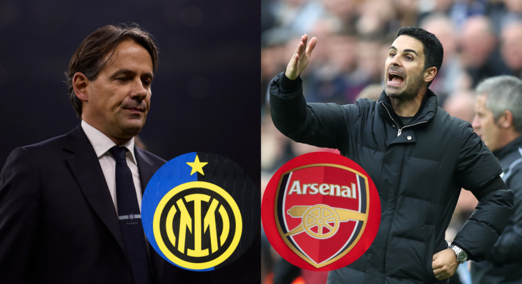 An image featuring Simone Inzaghi and Mikel Arteta.