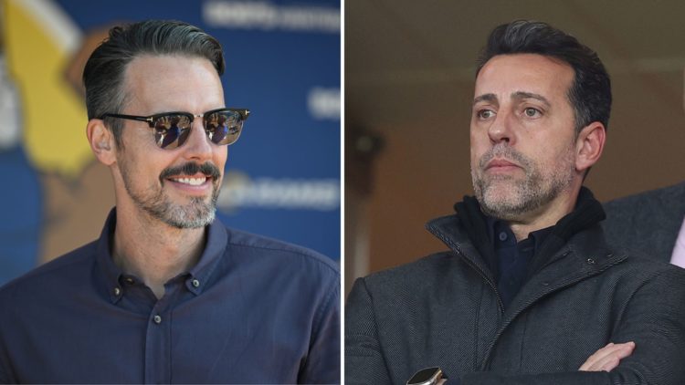 Split image of Josh Kroenke and Edu Gaspar.
