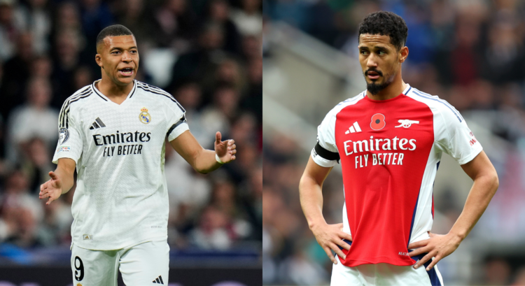 An image featuring Kylian Mbappe and William Saliba.