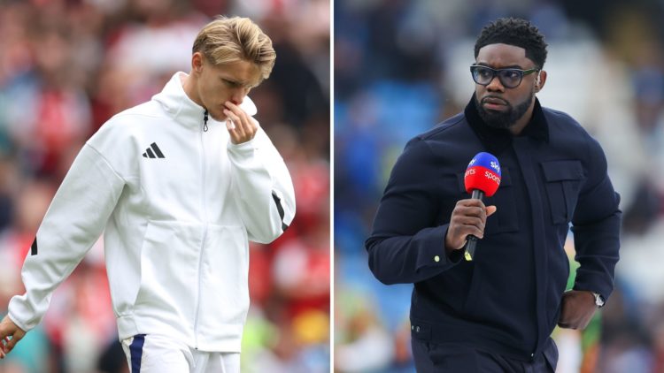Split image of Martin Odegaard and Micah Richards.