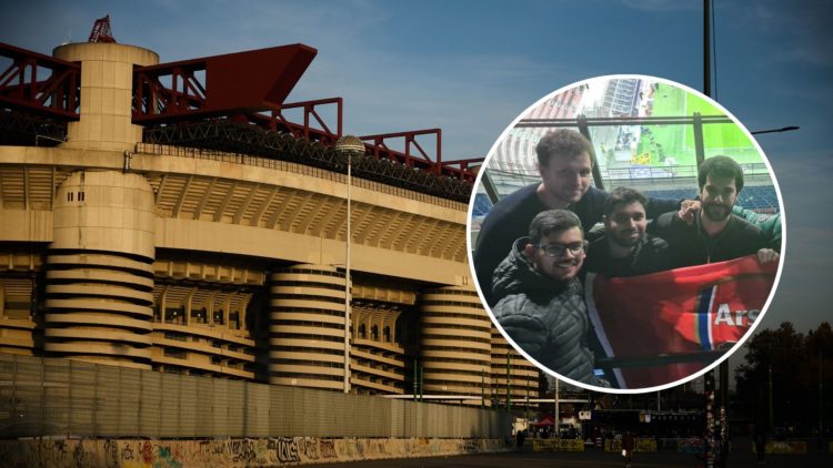 MILAN, ITALY - NOVEMBER 06: A general view outside San Siro Stadium prior to the UEFA Champions League 2024/25 League Phase MD4 match between FC In...