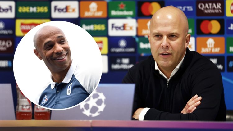Arne Slot, Manager of Liverpool speaks to the media in the post match press conference during the UEFA Champions League 2024/25 League Phase MD4 ma...