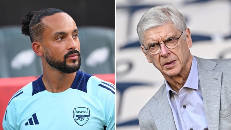 Theo Walcott and Arsene Wenger.