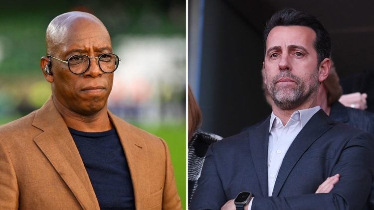 Split image of Ian Wright and Edu Gaspar.