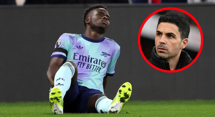 An image featuring Bukayo Saka and Mikel Arteta of Arsenal.