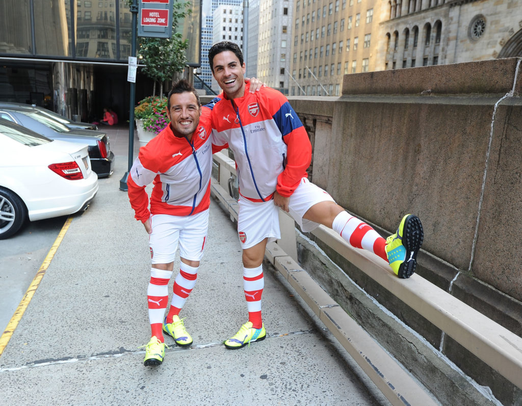 Arsenal players attend a Puma event in New York