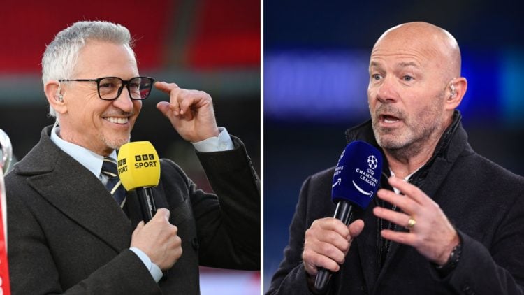 Gary Lineker (left) and Alan Shearer (right) looking impressed