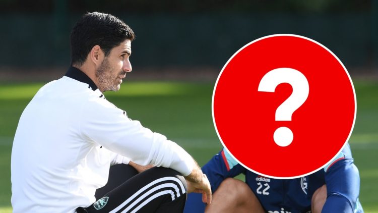 Mikel Arteta and Pablo Mari, with a question mark over Mari's face.