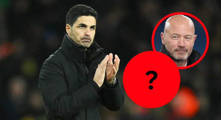 An image featuring Mikel Arteta and Alan Shearer.