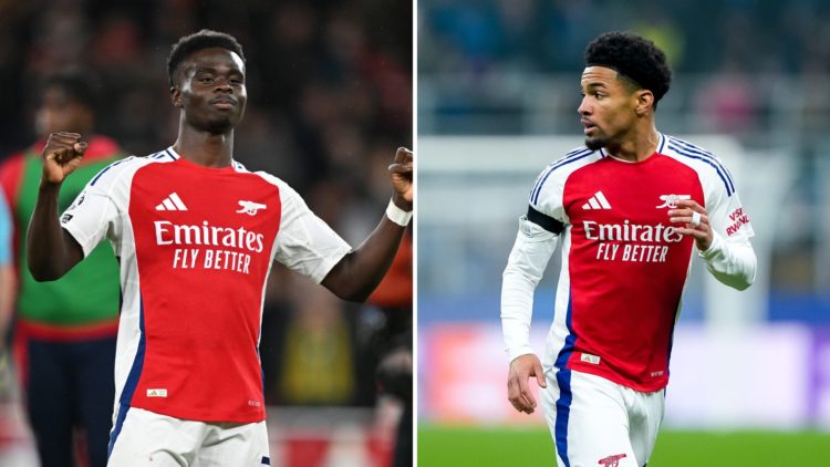 Bukayo Saka and Ethan Nwaneri.