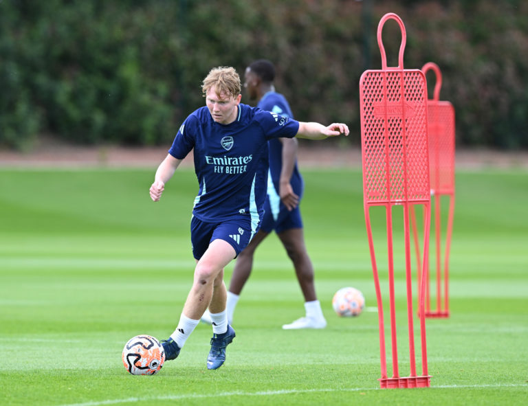 Jack Henry-francis of Arsenal during training