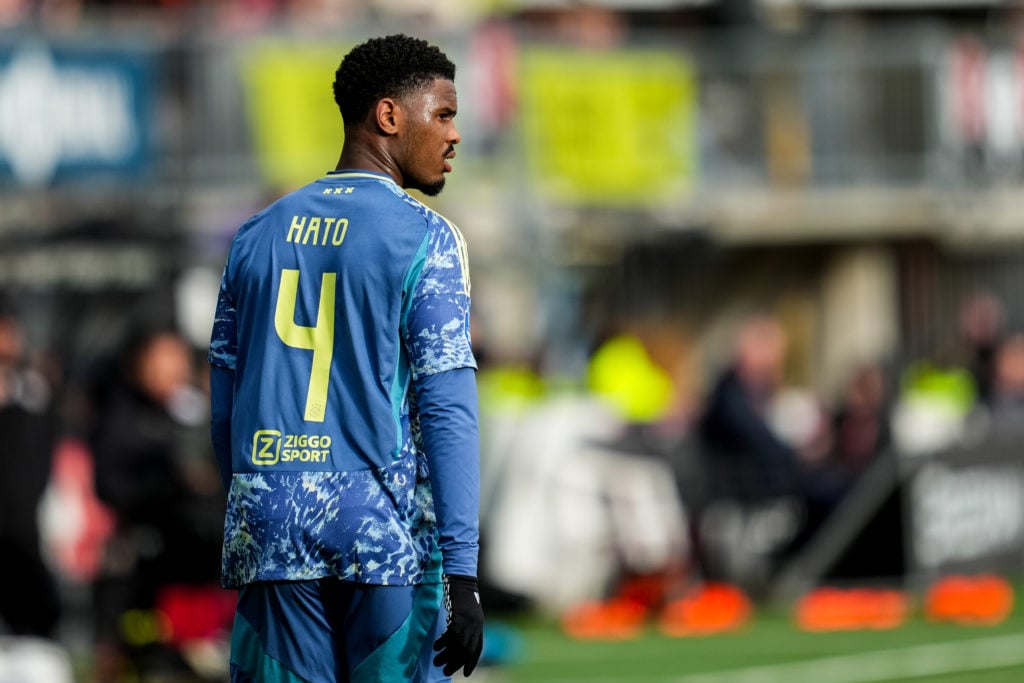Jorell Hato in action for Ajax in their game against Sparta Rotterdam in the Eredivisie