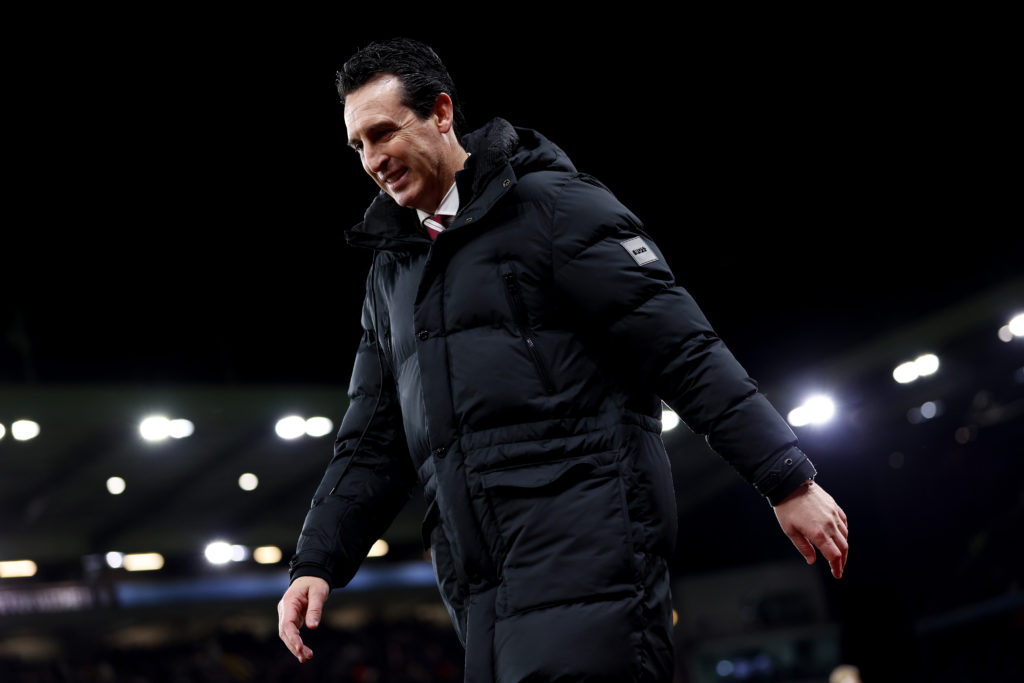 Unai Emery looking on during an Aston Villa game