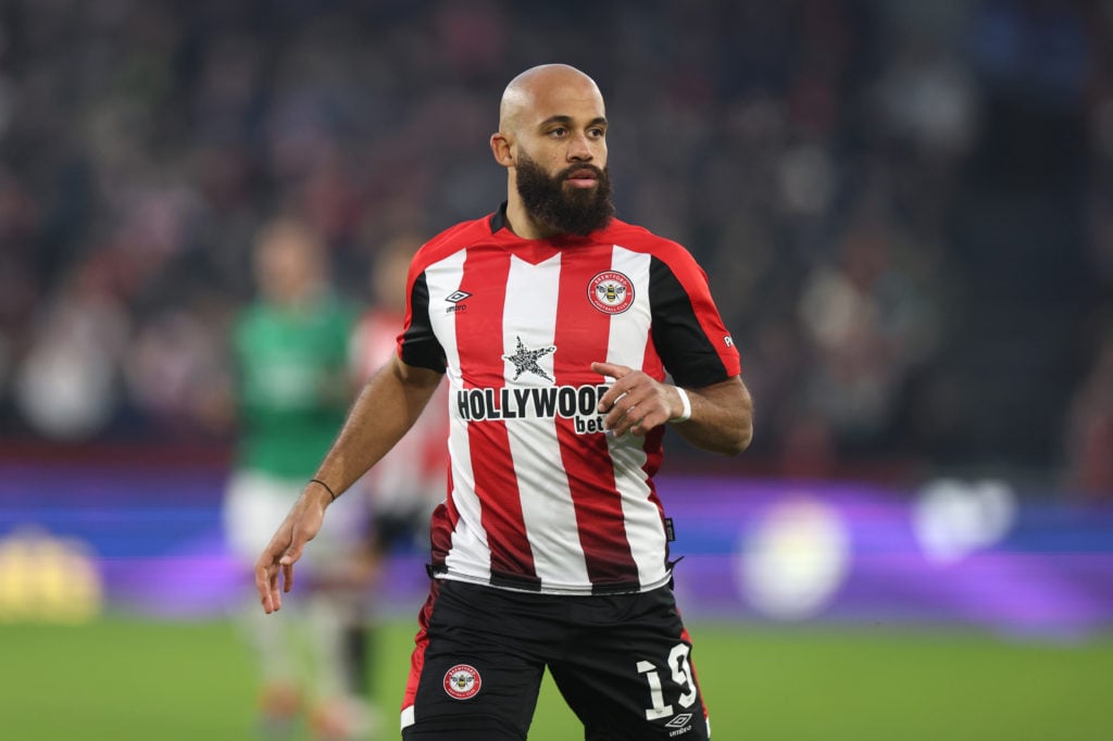 Bryan Mbeumo in action for Brentford