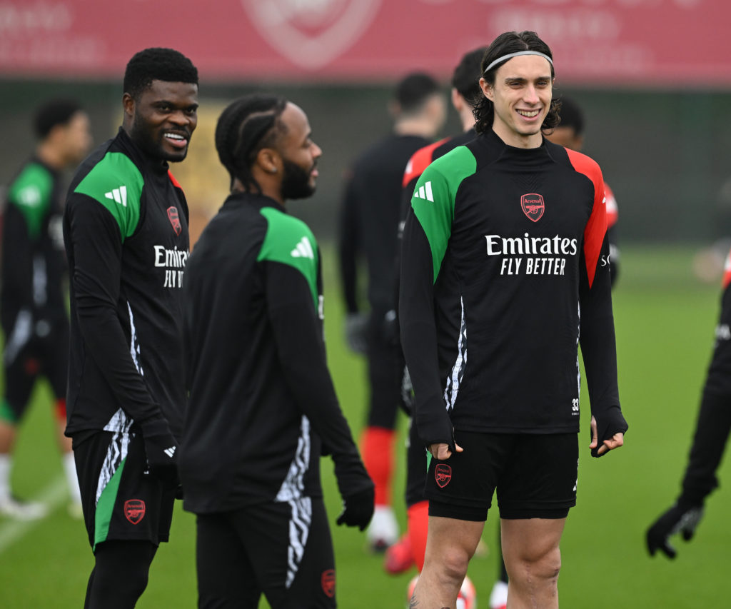 Arsenal FC Training Session And Press Conference - UEFA Champions League 2024/25 League Phase MD7