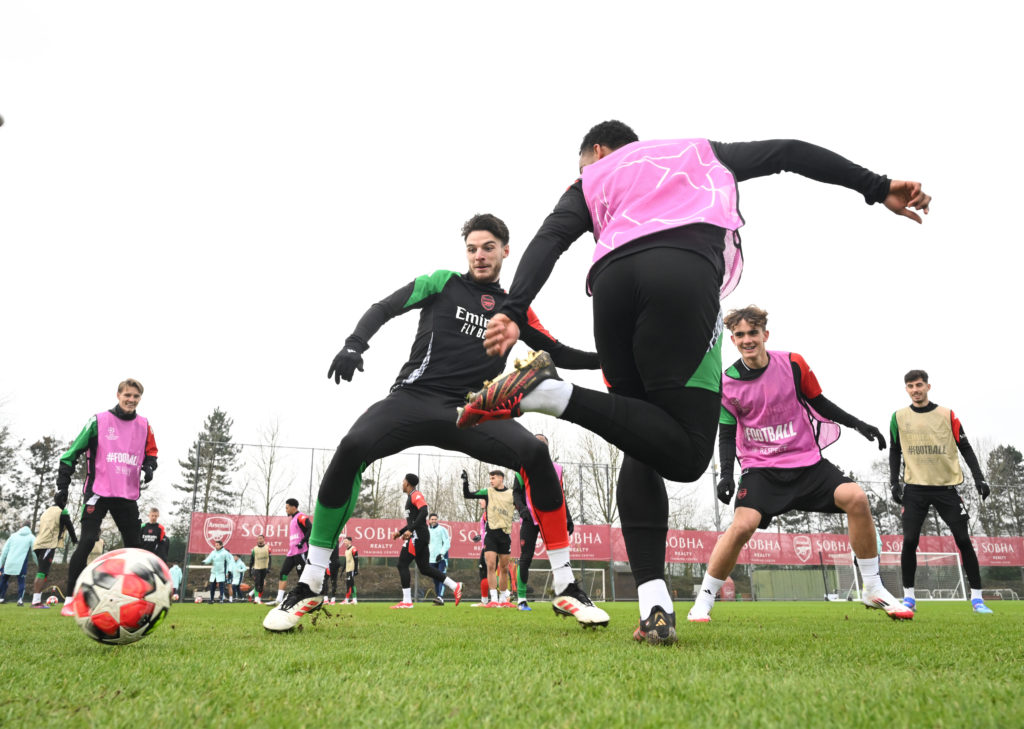 Arsenal FC Training Session And Press Conference - UEFA Champions League 2024/25 League Phase MD7