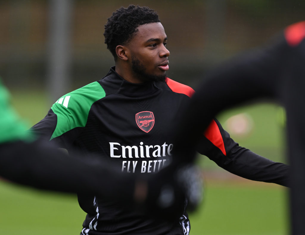 Arsenal FC Training Session And Press Conference - UEFA Champions League 2024/25 League Phase MD8