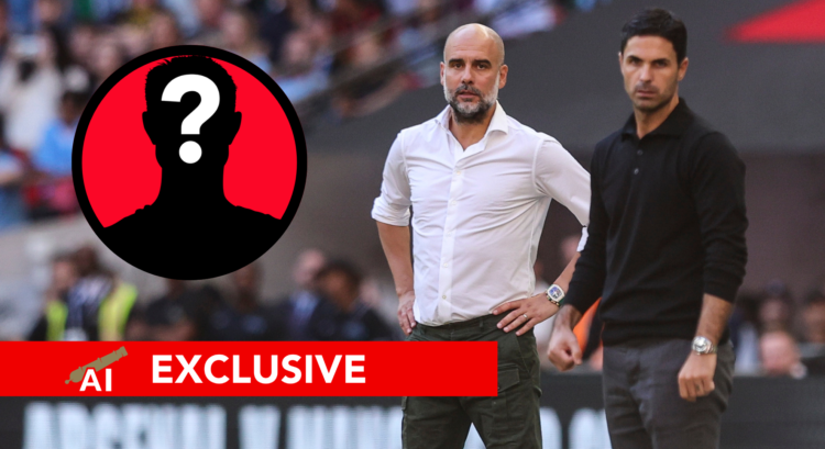 An image featuring Pep Guardiola and Mikel Arteta.