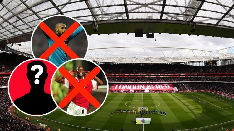 General view inside the stadium as both teams line up on the pitch prior to the Premier League match between Arsenal FC and Chelsea FC at Emirates ...